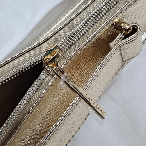 Lancome Gold Beauty Box Travel Makeup Handled Case NWOT - Picture 5 of 12